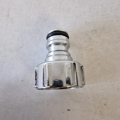 Tap Adaptor Connector Zinc 1/2" 3/4" Garden Water Fit Hose Pipe Tap Female Male — 第 1/4 张图片