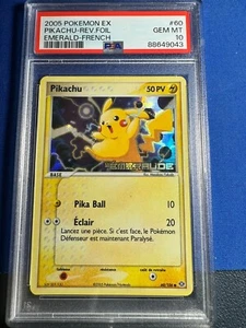2005 Pokemon Ex Emeraude Emerald French Pikachu Reverse Foil PSA 10 LOW POP - Picture 1 of 2