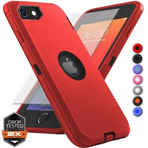 For Apple iPhone 6 7 8 Plus SE 2nd 3rd Shockproof Case Cover + Screen Protector - Picture 1 of 15