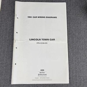 OEM 1991 Ford Lincoln Town Car Electrical Wiring Diagrams - Picture 1 of 4