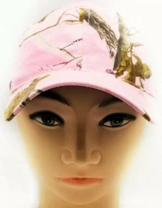 Pink Camoflauge Cap Hat Hook and Loop Adjustable Signature Realtree Hunting - Picture 1 of 5