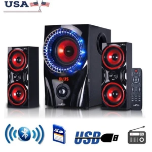 2.1 Channel Bluetooth Speaker System USB FM Remote Control Surround Sound 40 W - Picture 1 of 2