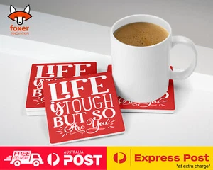 COASTER COFFEE DRINKING MAT|POSITIVE MOTIVATION FUN QUOTE #23 - Imagen 1 de 21