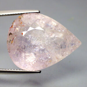 24.83 Ct Copper Tourmaline Splendid 22 x 17 mm Pear Cut Natural Light Pink Gems