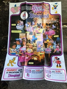 Folleto desplegable del sorteo de Mattel y Disneyland 1990 - Imagen 1 de 2