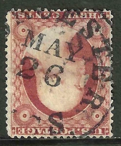 Sc #26 Nice Margins May 26 Town Date Cancel 3 Cent Washington 1851-57 US 14B31 - Picture 1 of 2