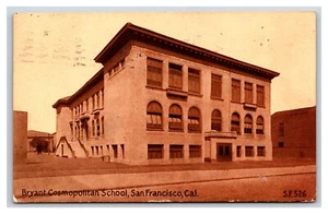 Bryant Cosmopolitan School San Francisco California CA 1915 Sepia DB Postcard W5 - Picture 1 of 2