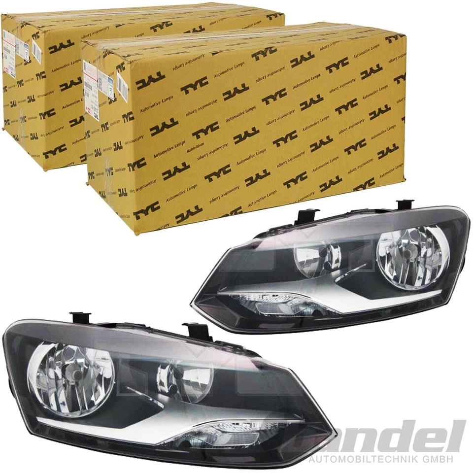 2x TYC H7/H7 SCHEINWERFER LINKS+RECHTS MIT LWR+MOTOR für VW POLO V AB 06.2009 - Bild 1 von 1