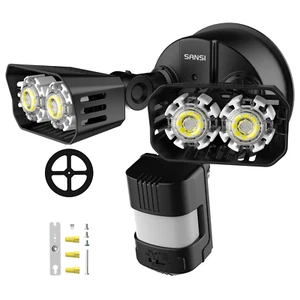 LED Motion Sensor Security Light Dusk to Dawn 1800LM Outdoor Wall Mounted 18W - Picture 1 of 11