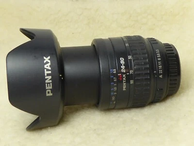 SMC PENTAX-FA 24-90mm F/3.5-4.5 IF AL Wide Angel Zoom Lens Exc + genuine hood - Image 1 of 4