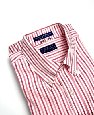 J. McLaughlin Men’s Pink Striped Cotton Casual Button Down Shirt XL - Image 1 of 4