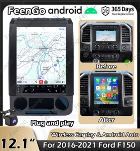 12.1 inch Carplay Car Radio Stereo for Ford F150 2015-2021 Tesla Style GPS Navi - Picture 1 of 24