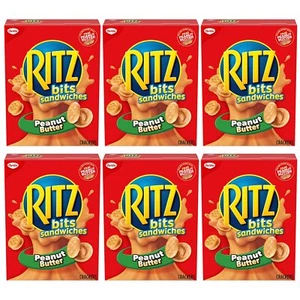 Ritz Bits Peanut Butter Sandwich Crackers, 6.3oz, 6-Pack - Picture 1 of 4