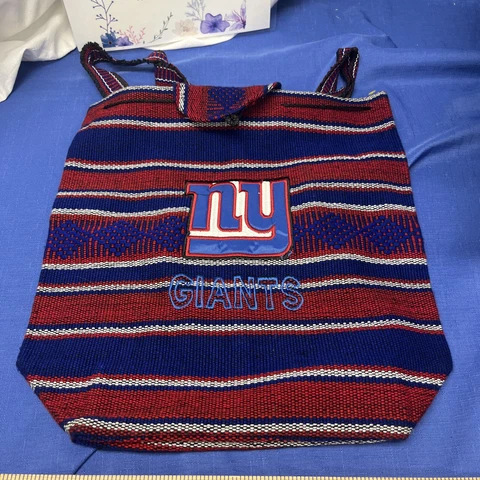 NY Giants backpack Blanket style - Perfect Look For Football. Red Blue New York Cover