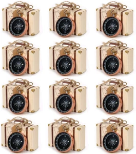 50Pcs Compass Pendant Wedding Favors for Guests Compass Souvenir Gift with Kraft - Picture 1 of 7