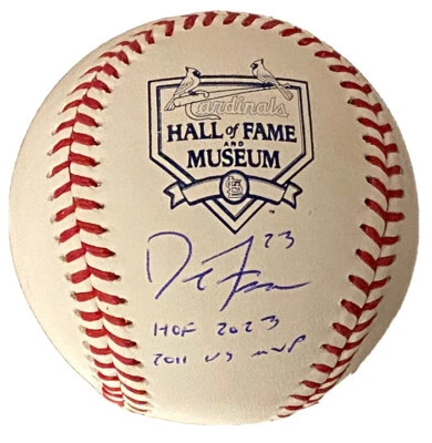 David Freese Signed St. Louis Cardinals HOF Museum Baseball w/HOF 2023 & WS MVP - Image 1 of 3