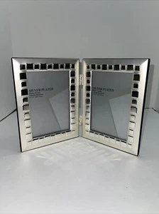 Silver Plated Double 4 X 6 Picture Frame Tarnish Resistant - Picture 1 of 11