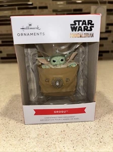 Star Wars Hallmark Christmas Tree Ornament Mandalorian GROGU Baby Yoda 2023 - Picture 1 of 6