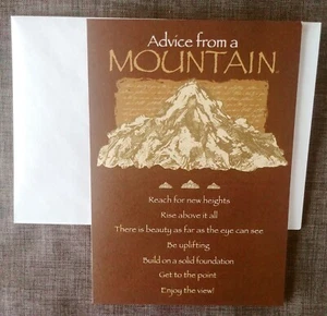"Advice From A Mountain" (1) Leanin Tree Congratulations Card, With (1) Envelope - Picture 1 of 4