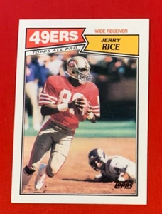 NFL JERRY RICE San Francisco 49ers 1987 Topps Football Trading CARD #115 - Foto 1 di 3