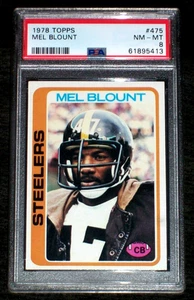 1978 Mel Blount #475 Topps PSA 8 Pittsburgh Steelers - Bild 1 von 3