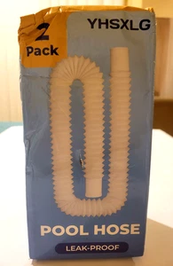 Poolschläuche für oberirdische Pools, 1,25 x 51 Zoll Schlauchfilterpumpe, weiß  - Bild 1 von 6