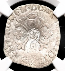 American Colonies. Billon 15 Deniers, Lis C/S, Edict of 1640, NGC XF, C/S: UNC - Picture 1 of 4