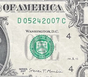 May 24, 2007 (D 05242007 C) BIRTHDAY Note $1 One Dollar Bill - Picture 1 of 3