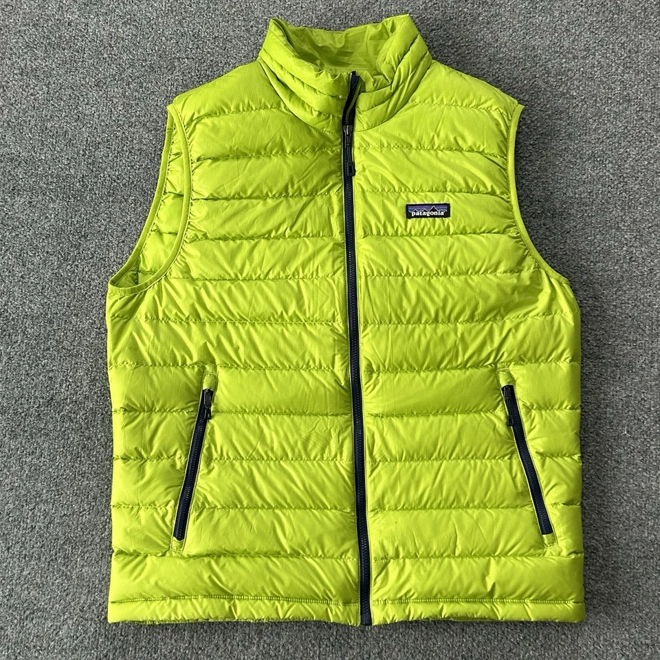 Patagonia Jacket Men Medium Down Sweater Vest Puffer Goose 800 Fill Zip - Image 1 of 4