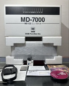 Reproductor de minidiscos Sony MD-7000 Celebrity II panel de madera de caoba dorado usado - Imagen 1 de 11