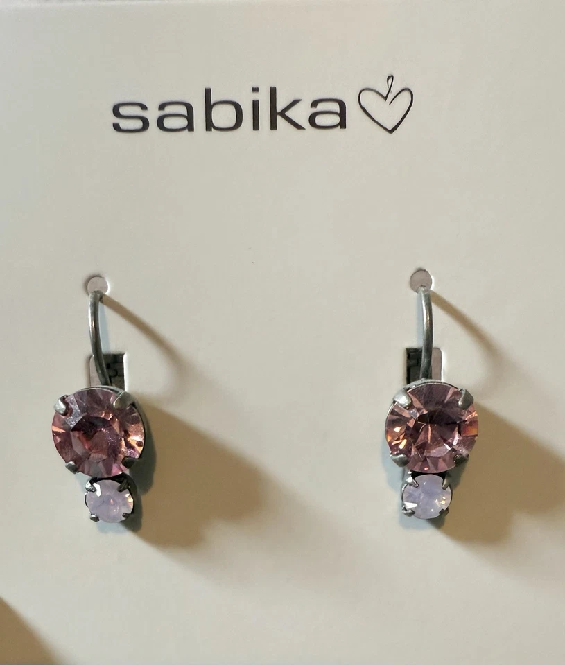 Nuevos pendientes colgantes de cristal rosa para fiesta Sabika cáncer de mama Foto 1 de 1