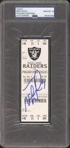 Nick Foles Signed NFL RECORD 7 Touchdown Passes Ticket Stub PSA GEM MINT 10 AUTO - Picture 1 of 2