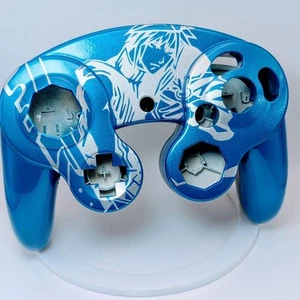 Controlador GameCube Custom Cloud FF7 Carcasa Pintada Usado LR Botones Paracord - Imagen 1 de 2