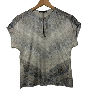BLUSA LAFAYETTE 148 NEW YORK SEDA MUJER GRIS TONO TALLA PEQUEÑA - Imagen 1 de 5