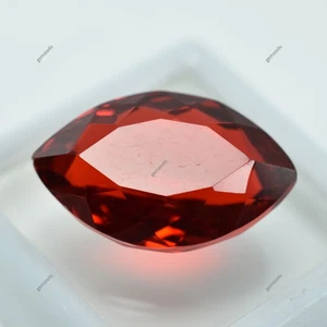 14.40 Ct Lab-Created Mogok Red Ruby Marquise Cut Certified Rare Loose Gemstone - Picture 1 of 4