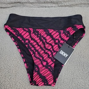 DKNY MULTI Bikini a vita alta stampato fondo da bagno, US Medium 50+ UPF/SPF - Foto 1 di 6