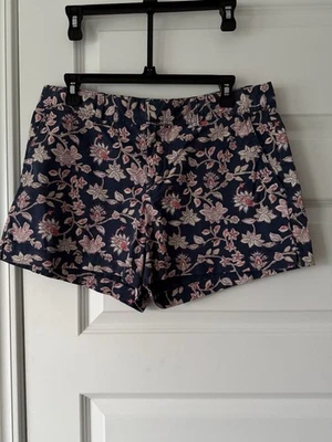 Pantalones Cortos Chinos Gap City Azul Rosa Estampado Floral Para Mujer Talla 10 Foto 1 de 4