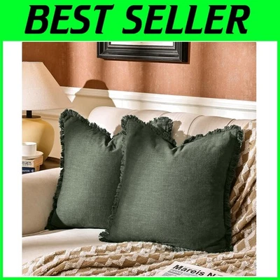 Декоративная наволочка упаковка - 24x24, зеленая (2 штуки) - Изображение 1 из 4