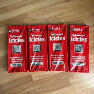 NOS 70s Christmas Tree Icicles Tinsel 1000 Strands 18”/ea Flame Retarded 4 Boxes - Picture 1 of 6