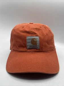 Carhartt Mütze Cap Herren Orange Mesh Snapback Trucker Patch Distressed Workwear - Bild 1 von 20