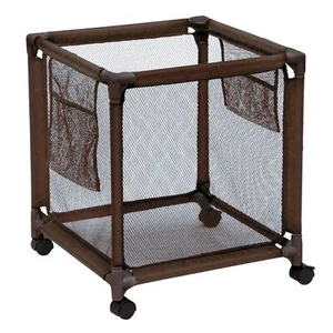 Rolling Pool Storage Small Organizer Bin, Small, Brown - Picture 1 of 5