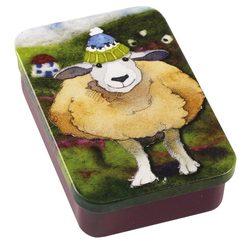 Emma Ball Happy Sheep Pocket Slider Notion Tin Storage Crafts Sewing Pins Mints