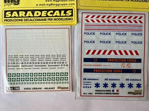 DECALS - 1/43 POLIZIA MUNICIPALE - SOMMOZZATORI - POLICE - AMBULANCE - Foto 1 di 1