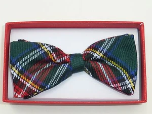 Tartan Plaid Checkered Children Kid Boy Toddler Baby Child Pre Tied Neck Bow Tie - Picture 1 of 10
