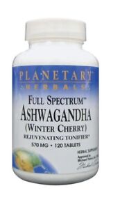 Planetary Ayurvedics Full Spectrum Ashwagandha 570 mg 120 Tabs Best by 6/2027