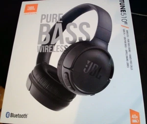 Auriculares inalámbricos JBL Harman Tune 510BT On Ear. Negro. Sonido de bajo puro. 40 hrs - Imagen 1 de 6