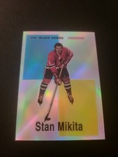 1998 TOPPS STAN MIKITA ROOKIE CARD REFRACTOR CHICAGO BLACKHAWKS RARE HHOF LEGEND