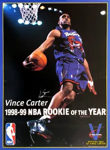 Vince Carter SIGNATURE ROOKIE Toronto Raptors 1999 Commemorative 19x27 POSTER - Picture 1 of 1