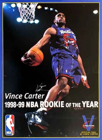Vince Carter SIGNATURE ROOKIE Toronto Raptors 1999 Commemorative 19x27 POSTER Cover