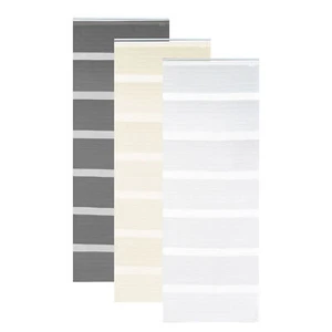 Cortina de superficie 60x245 cm semitransparente a rayas cortina deslizante carro panel - Imagen 1 de 28